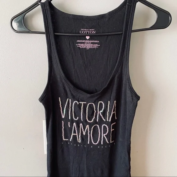 Victoria’s Secret cotton black tank top - Picture 2 of 6